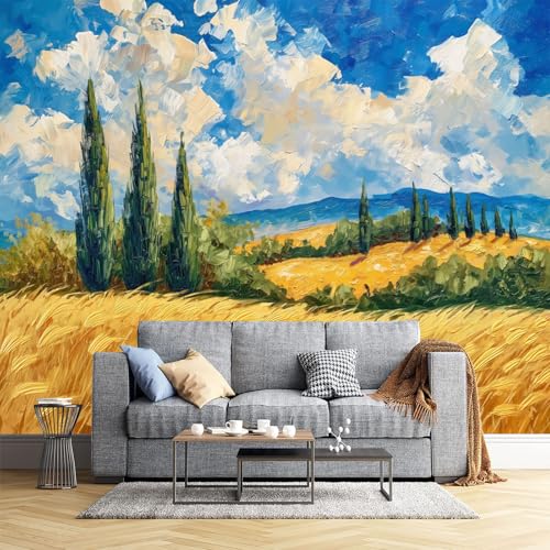 Papier peint panoramique nature 400x280cm revêtement mural salon design moderne déco plantes