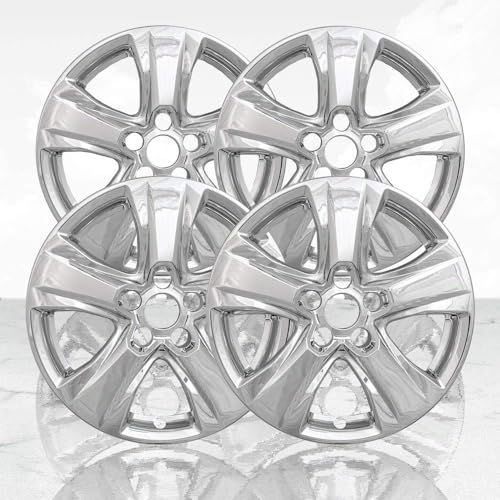 Auto Reflections Set of 4 17" 5 V Spoke Front and Rear Wheel Skins for Toyota Rav4 2019-2025 - Chrome