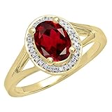 Dazzlingrock Collection Anillo de compromiso para mujer, oro amarillo 5,5