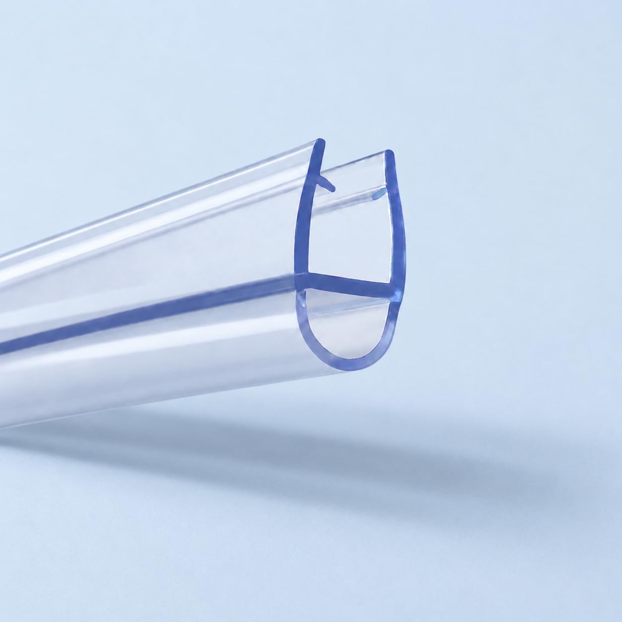 Shower Screen Door Seal Strip for 10mm Glass, Transparent Bottom Seal 900mm