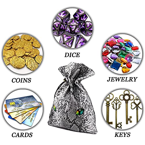 Byhoo Würfelbeutel mit Drachenaugen für 6 Würfel-Sets, PU-Leder, DND-Aufbewahrungszubehör, große Tragetasche aus… – Bild 5