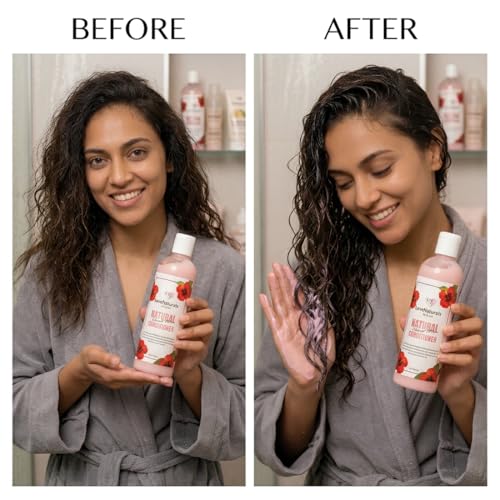 Image of Herbal Hibiscus,Methi Conditioner & Flaxseeds | Anti Hair Fall, Frizz Control & Hair Growth | Sulfate-Free, Paraben-Free Natural Hair Conditioner for Men & Women (200ml)