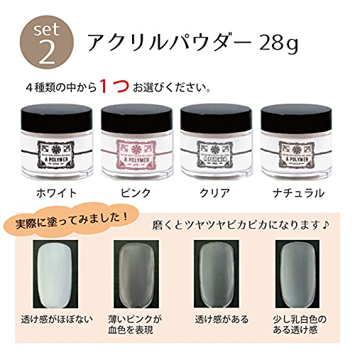 Amazon | ネイルアクリルセット ネイルフォーム50枚付き アクリル