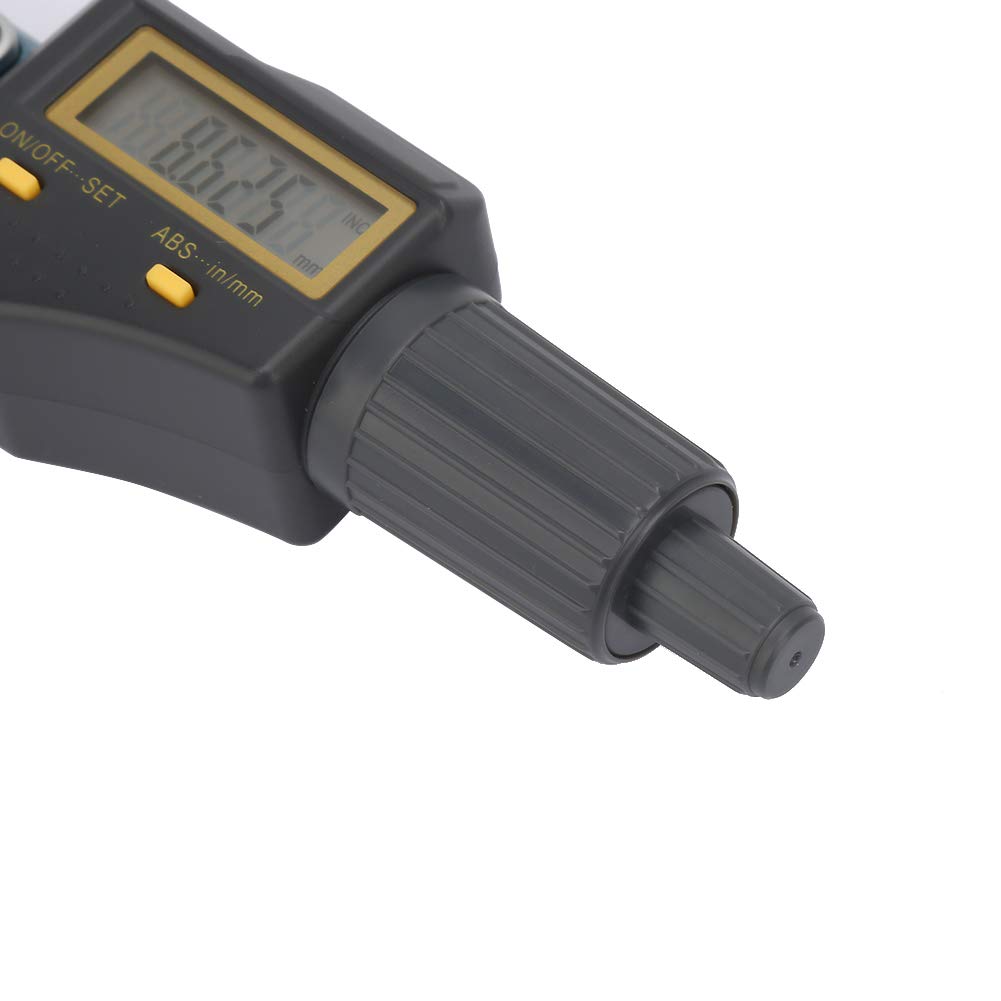 Yinhing Micrometro Digitale Ad Alta Elettronica 0~25 Mm con Strumento di Misurazione con Precisione di 0,001 Mm Adatto per Officine Meccaniche
