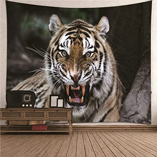 Tenture Opaque Tigre Isdreem Grand Tissu pour Cacher un Mur Abîmé