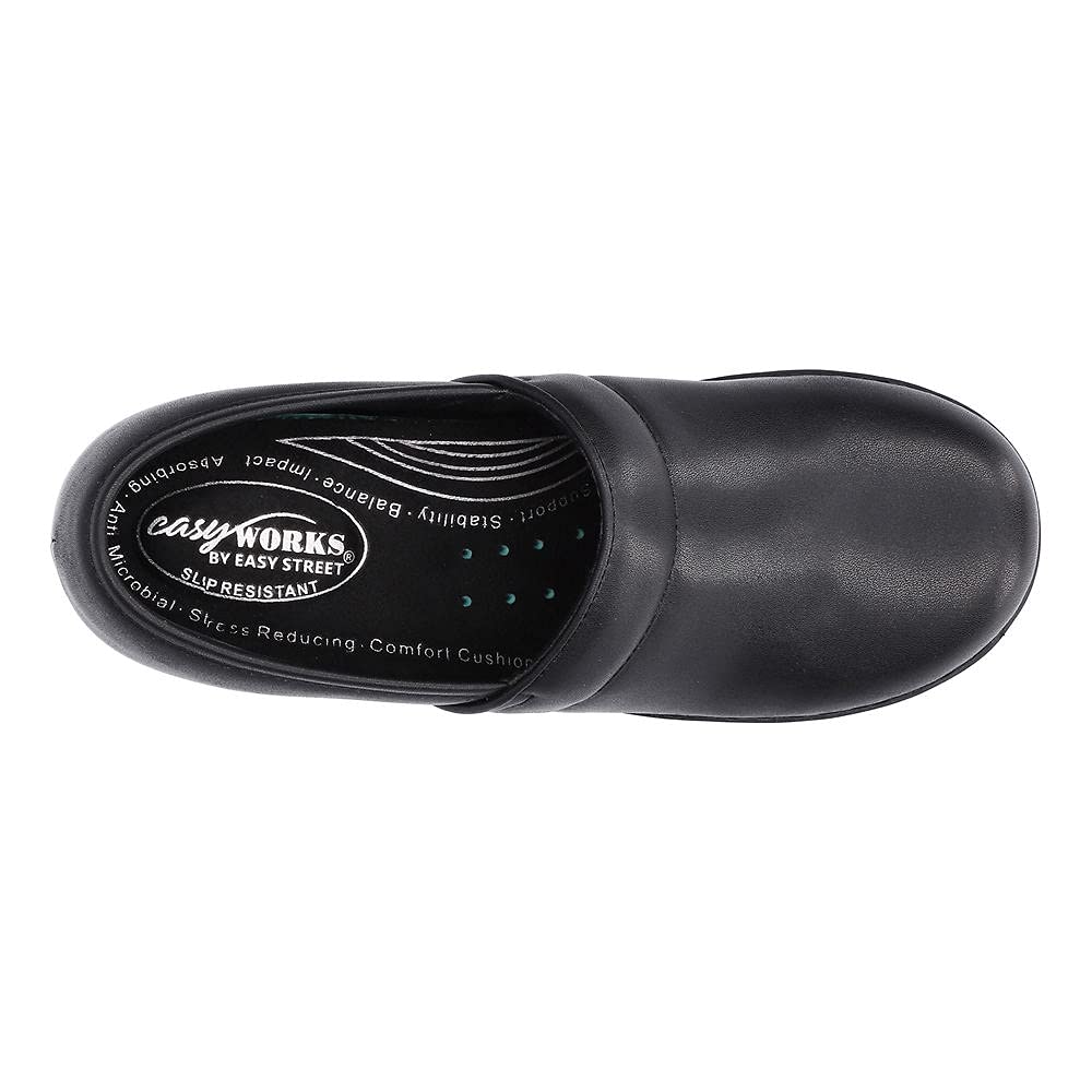 Easy Works by Easy Street Womens Lead by Easy Works Slip Resistant Soft Toe Work Work Safety Shoes Casual - Black - Size 10 WW