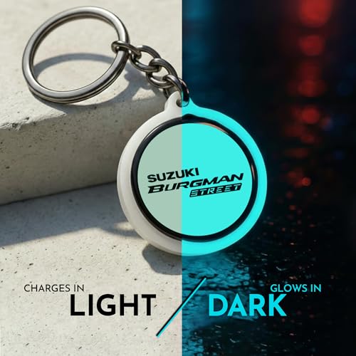 Image of Mi Glow Store Glow in Dark Keychain for Bike Men | Gift for Man | Bike Accessories | Charges in Light Glows in Dark | Key chain for Bike