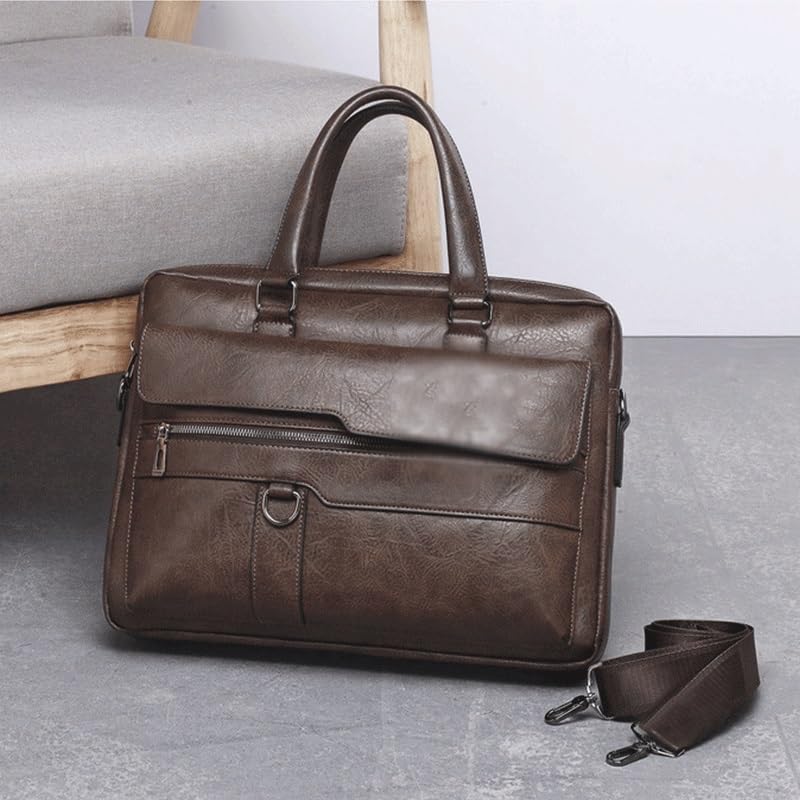 Men's Handbag Vintage Briefcase Business Computer Bag Crossbody Bag Office Workplace4