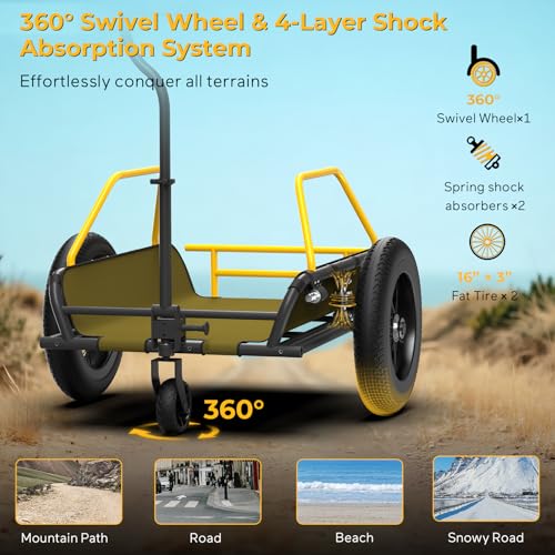 MOVCAN 2 in 1 Bike Cargo Trailer and Wagon Cart, Bike