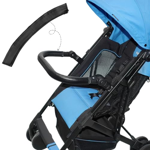 Miniatura 4 de Cubierta Barra Cochecito Bebé Para Barra O Manillar De Cochecito Bebé 55x12 Cm En Cuero Pu Negro, Cubierta Protectora Con Cremallera, Cubre Asa Y Apoyabrazos, Accesorio Lavable Para Sillas De Paseo