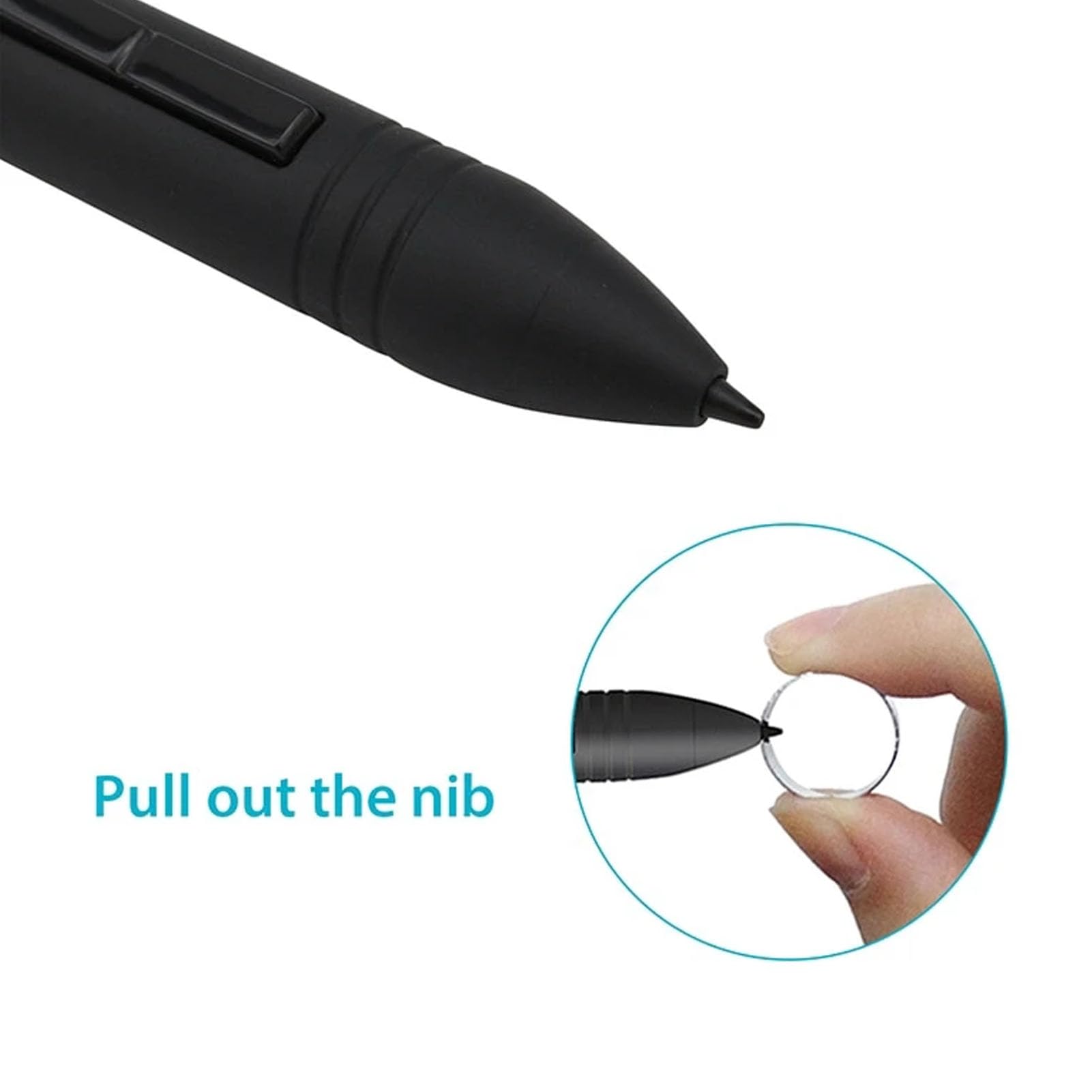 P80 Penna Digitale Penylus per Tablet da Disegno Grafico, Risoluzione 5080lpi 8192 Livello di Pressione 233PPS Risposta Rapida Tablet Grafica Portatile Penna per K58 W58 H58L 420