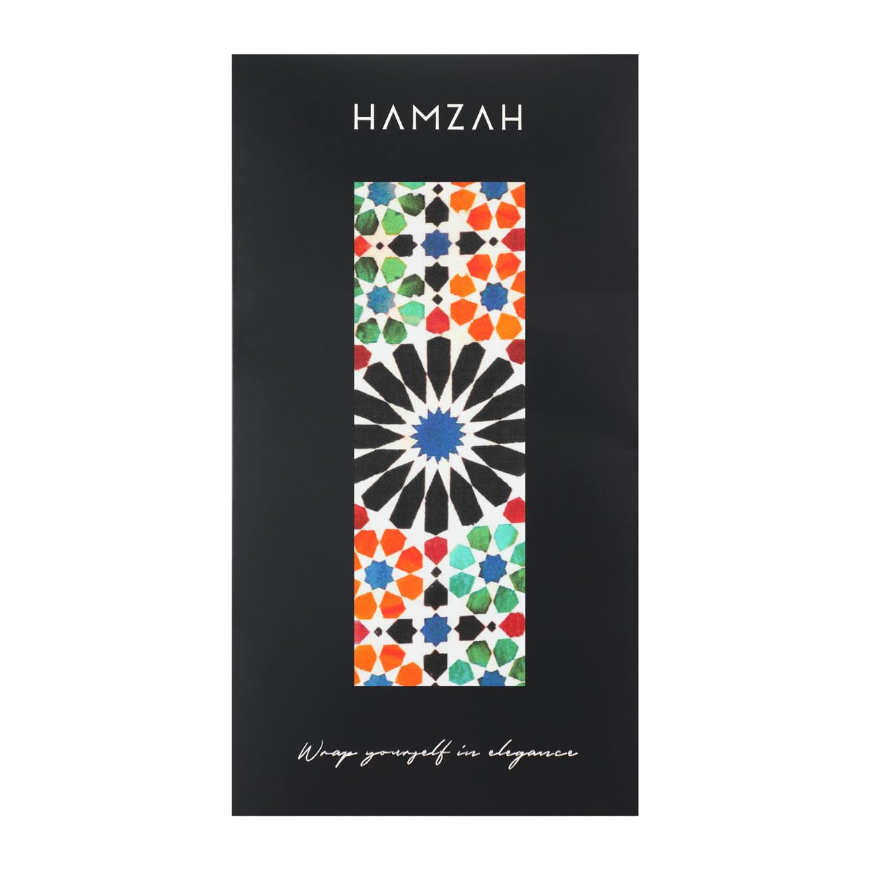 Hamzah Großer Schal für Damen | eleganter mehrfarbiger Druck | Frühling Sommer Herbst und Winter | langer Schal 180 x 65 cm | Pashmina Modal | originelles Geschenk für Damen | Mosaik-Kollektion