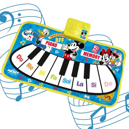Image of Estilo Floor Piano Mat for Kids & Toddlers | Baby Playing Mat with Music 11 Keys | Musical Toy Gift for Boys & Girls Age for 1-6 | Engaging Keyboard for Toddlers (Mickey)