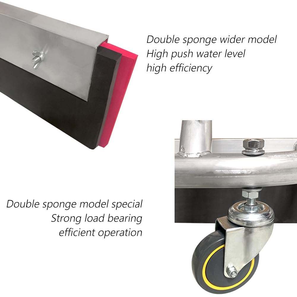 DONGXIAO Raspador de Agua Grande, Escoba limpiaparabrisas Ancha for cancha de Baloncesto, empujador de Agua for estacionamiento, raspador for cancha de bádminton, limpiaparabrisas de Aluminio