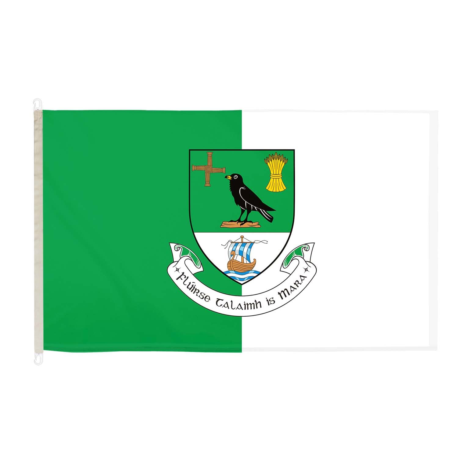 DuraFlag Fingal 5ft x 3ft Flag Premium Quality With Clips Reinforced Stitching 150cm x 90cm Durable Polyester Irish County Flag โ image 1