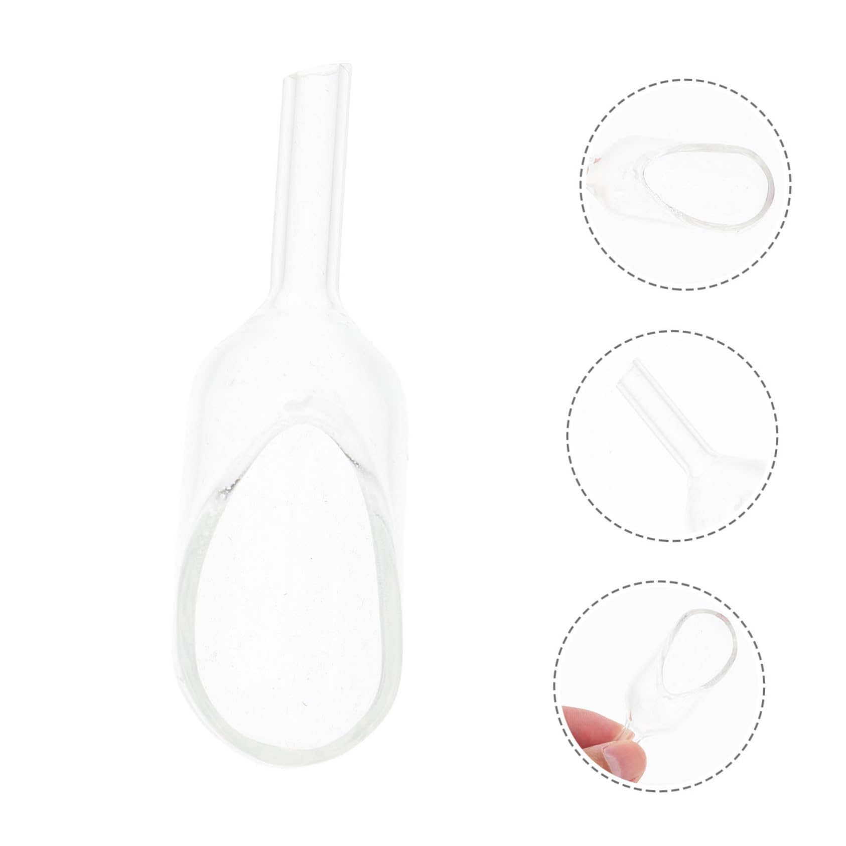 HOMOCONO 3pcs Glass Weighing Spoon for Lab Home Use Accurate Glass Scoop Easy to Read Scale for Weighing Chemicals Samples Ingredients