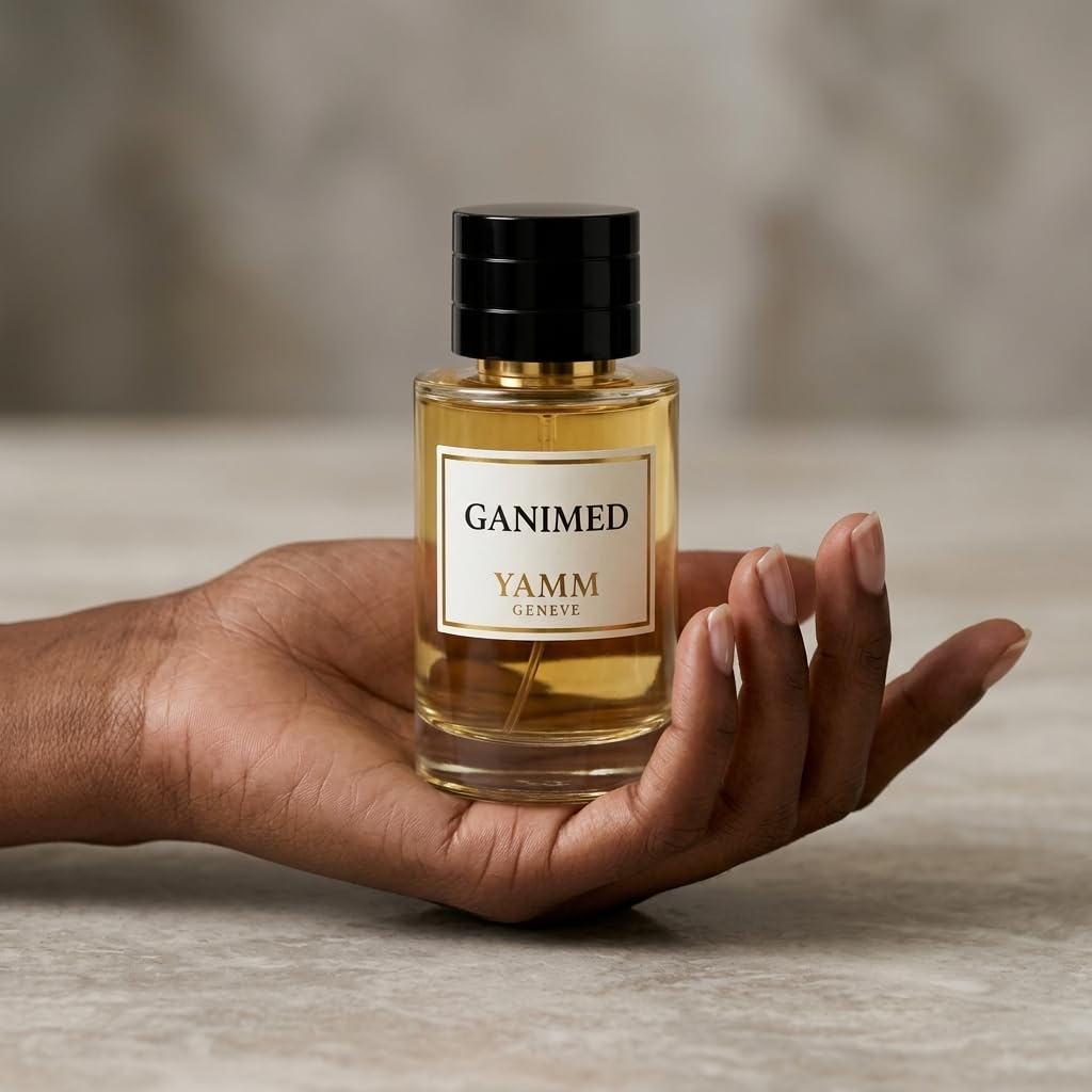 Ganimed | Extrait de Parfum 50 ml | Profumo Unisex Uomo & Donna | Zafferano, Mandarino Italiano & Camoscio | Minerale, Legnoso & Muschiato | Lusso & Lunga Tenuta