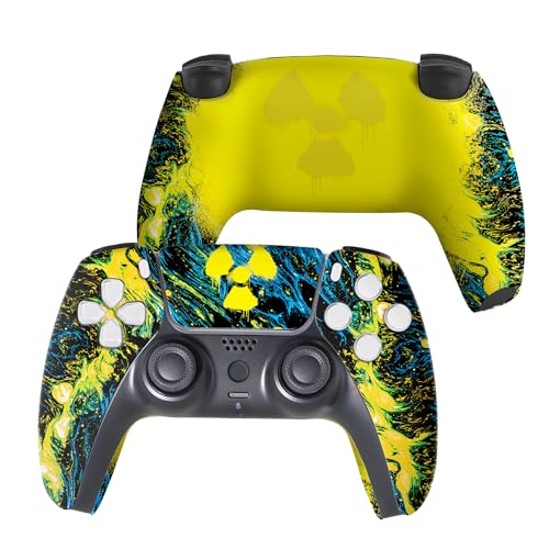 Image of Radioactiive Custom PS-5 Controller Wireless compatible with Play-Station 5 Console by BCB Controllers | Proudly Customized in USA with Permanent HYDRO-DIP Printing (NOT JUST A SKIN)