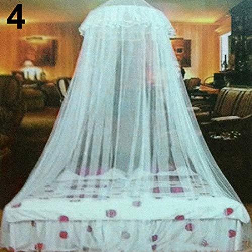 farawamu Mosquito Net, Elegant Lace Bed Canopy Netting Curtain Round Dome Mosquito Net Bedding, Bed Decoration Light Blue 60cm by 260cm by 850cm