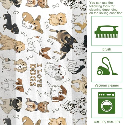 Tapis de cuisine antidérapant lot de 2 absorbant lavable motif chien - 5
