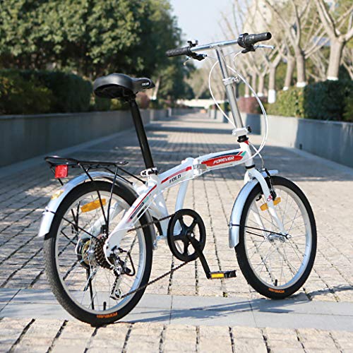 20-inch vouwfiets - studentenvouwfiets voor heren en dames Vouwfiets/fiets met variabele snelheid/fiets met 7… - Afbeelding 5