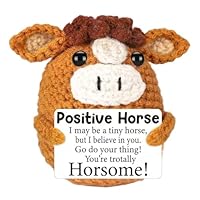 iuiiaii Horse Gifts for Women, Creative Cute Horse Plush, Emotional Support Gift for Women Men Student Christmas Positive Crochet Animals for Home Office Desk Decor