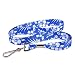Aloha Hawaiian Tropical Flowers Lanyard - Blue