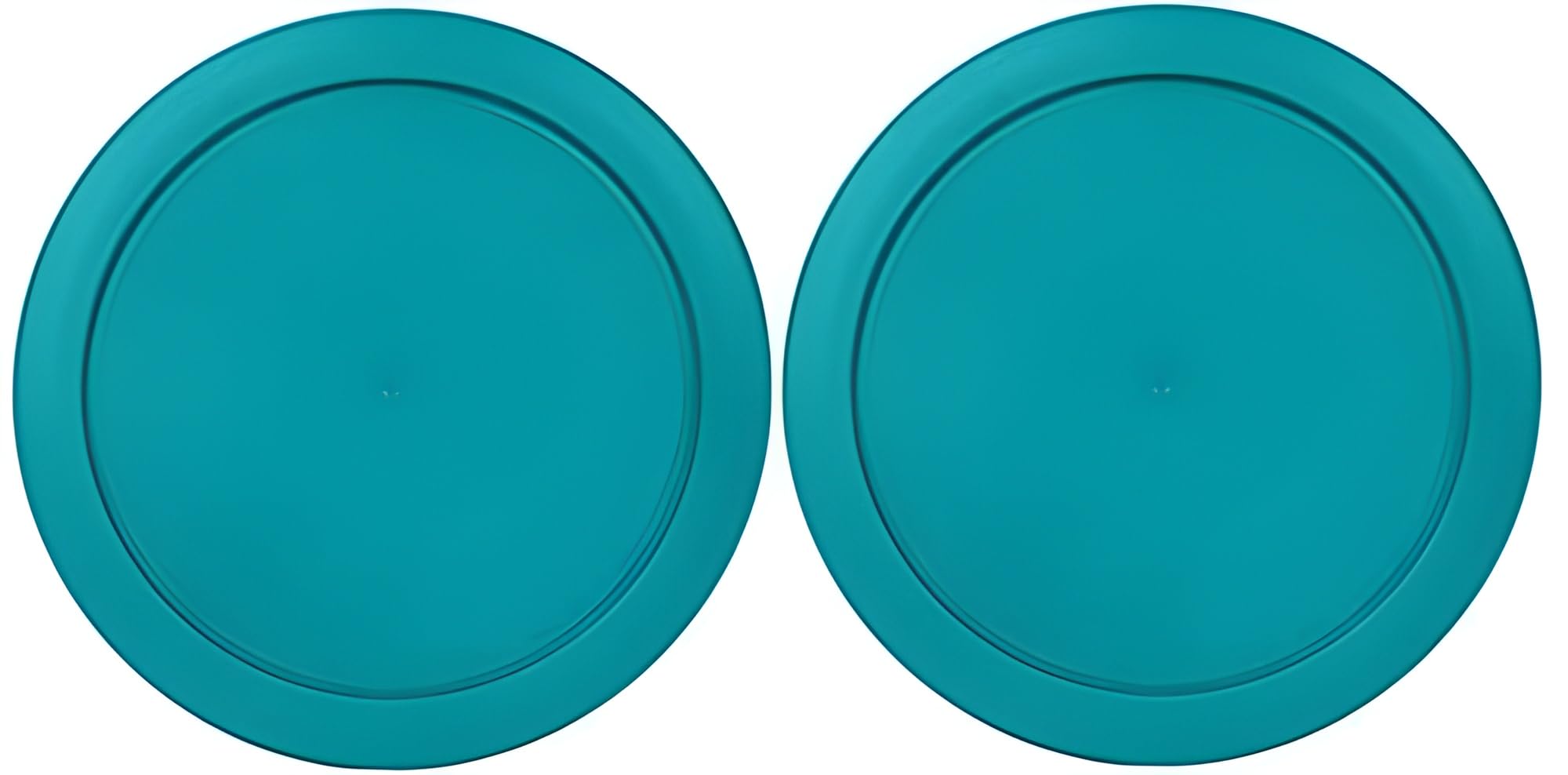 rivel Klareware 4 Cup Turquoise Round Plastic Food Storage Replacement Lids Covers for Klareware Anchor Hocking and Pyrex Glass Bowls (Container not Included) (2 Pack)
