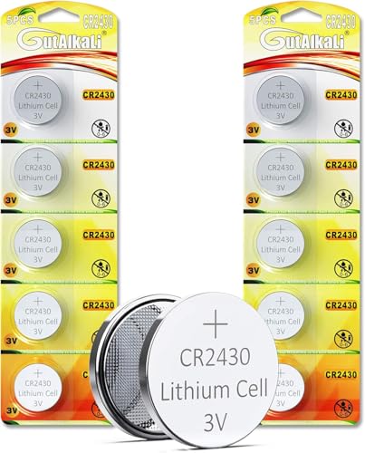 GutAlkaLi 3V Lithium-Knopfzelle CR2430 Batterien, 10er Votivkerzen, Teelichter, Video, Computer, Rechner, IC-Karten, elektrische Produkte… – Ansicht 1