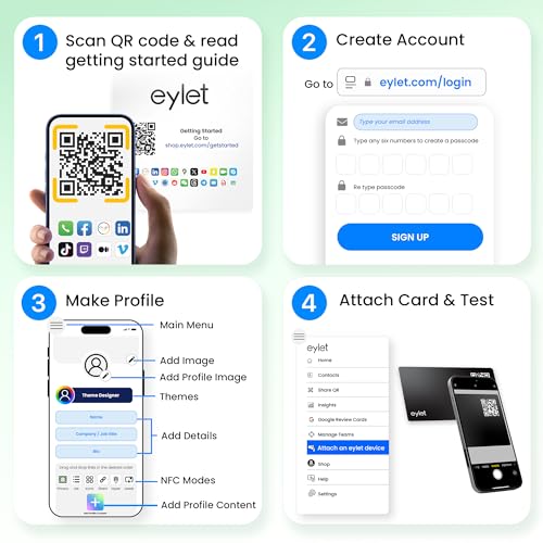 image for EYLET Digital Business Card v3 Wristband NFC Smart Band, No Subscripti
