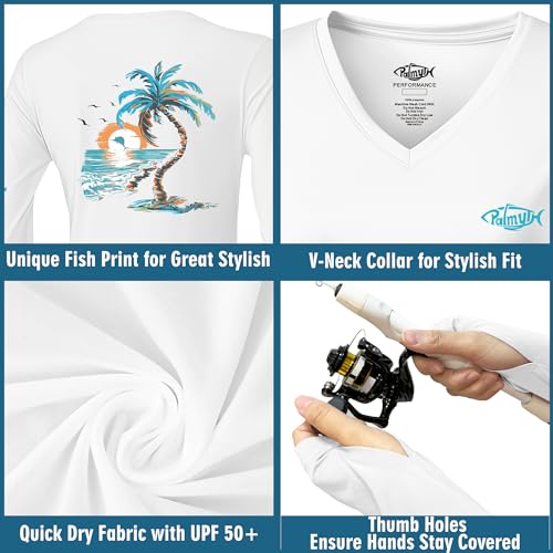 Palmyth Fishing Shirts For Women Upf 50+ Sun Protection Long Sleeve T-Shirt  thumb #2