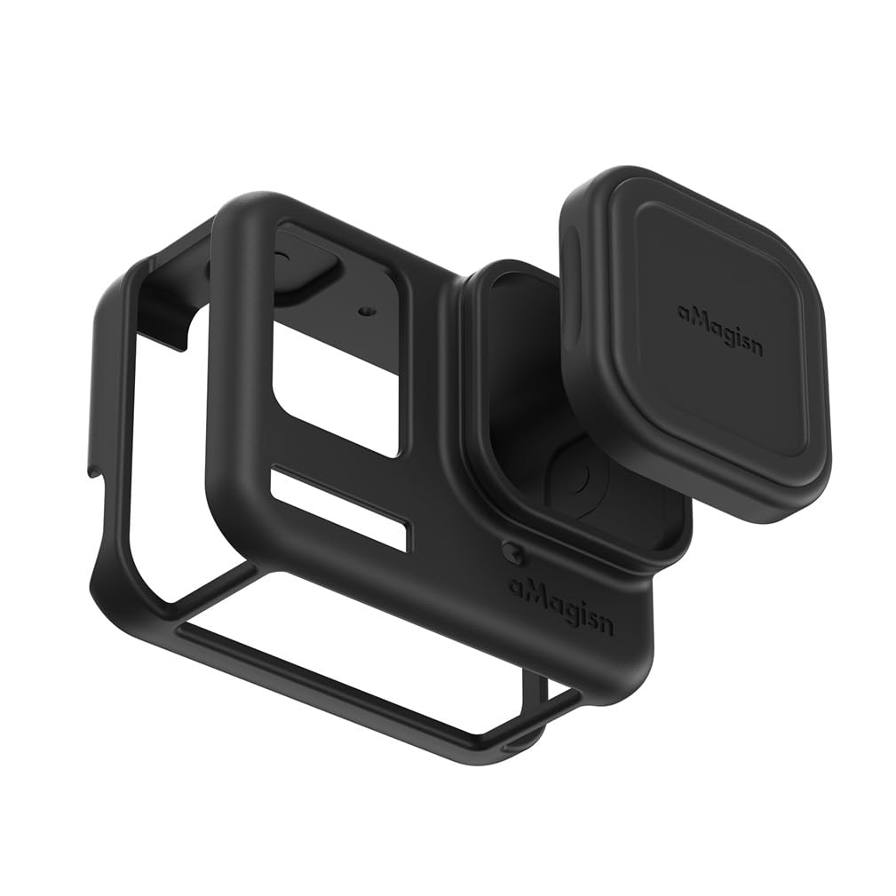 Custodia Protettiva per Insta360 Ace/Ace Pro - Morbida in Silicone Con Copriobiettivo, Accessori di Protezione (Nero