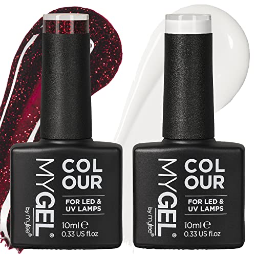 MyGel by MYLEE Candy Cane Duo Vernis à Ongles Gel Set 2x10ml UV/LED Nail Art Manucure Pédicure pour Usage Professionnel et Domestique - Longue durée et facile à utiliser
