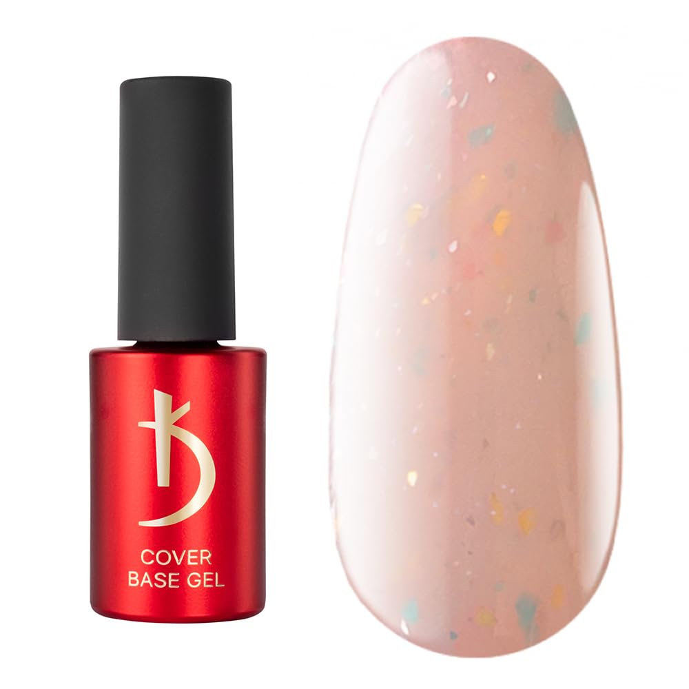 kodi professional Cover Base Flake 7ml. manicure Color Camouflage Gel LED/UV Nail Coat Soak Off (Cover Base Flake 12, 7ml)