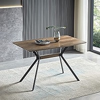 ハチ　　テーブル BYBLIGHT Brown Engineered Wood 63 in. Pedestal Dining Table