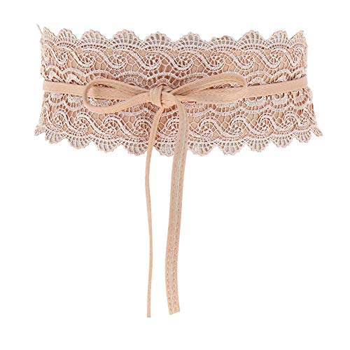Preisvergleich Produktbild FASHIONGEN - Obi Gürtel Spitze Florita - Rosa, S-M / 36-38