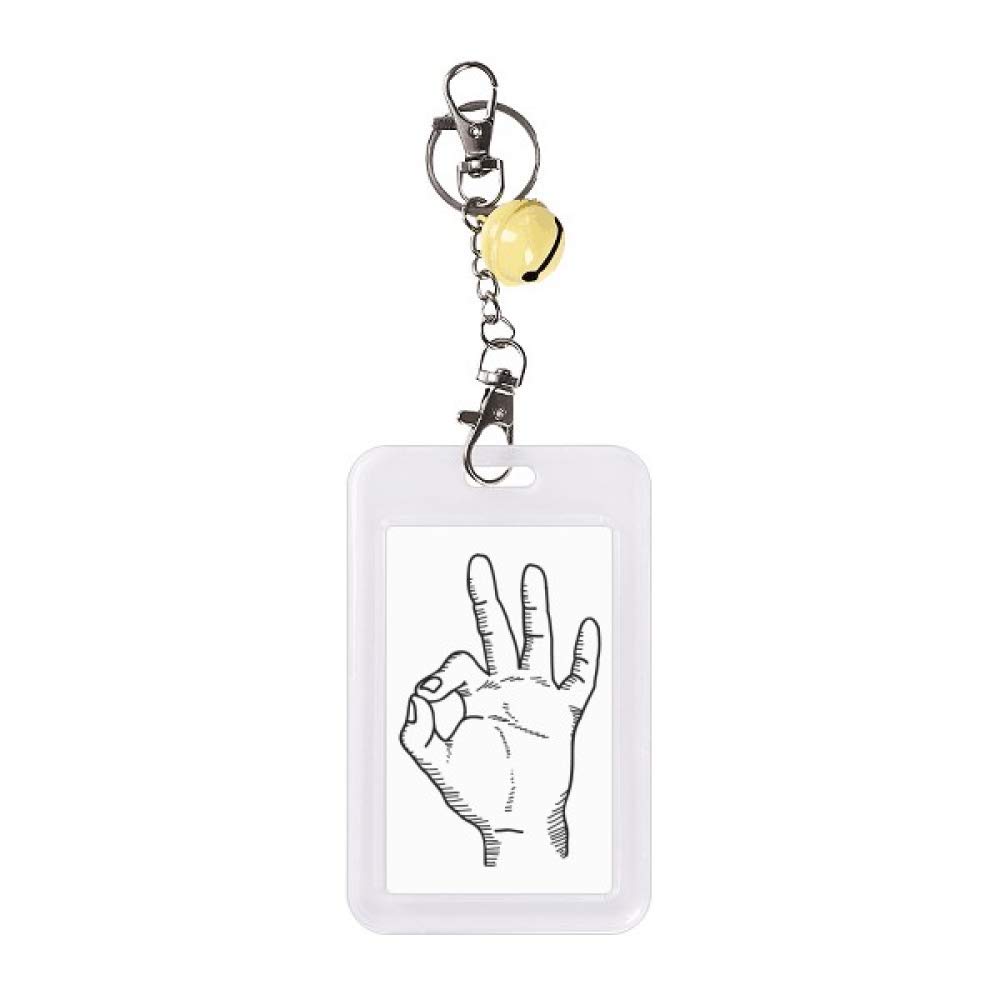 Pochette de protection carte de crédit imprimé geste OK jaune
