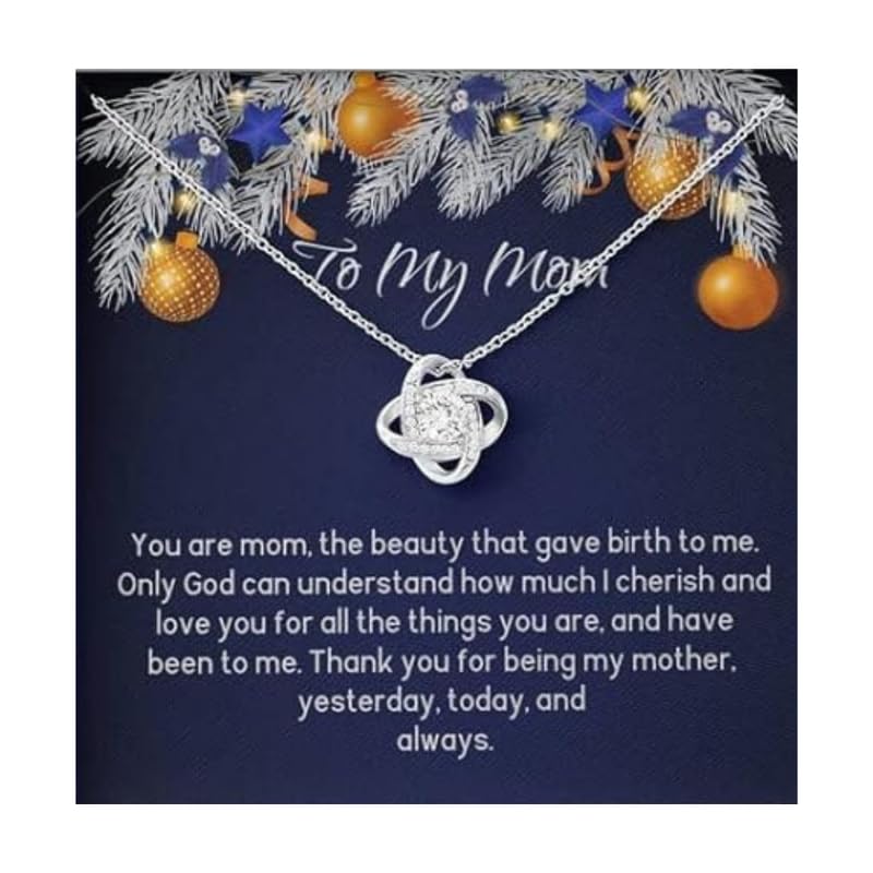 925 Sterling Silver Gift MOM NECKLACE, CHRISTMAS GIFT FOR MOM LOVE KNOT NECKLACE THANKS FOR BEING MY MOTHER 925 Sterling Silver Gift MOM NECKLACE, CHRISTMAS GIFT FOR MOM LOVE KNOT NECKLACE THANKS FOR BEING MY MOTHER