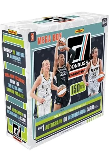 2025 Panini Donruss WNBA Basketball Mega Trading Card Box (1 Autographs or Memorabilia Cards Per Box)