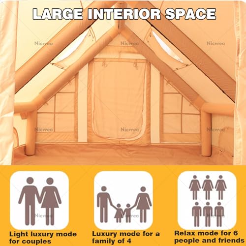 Carpa inflable para camping 2 a 8 personas, montaje instantáneo miniatura 5