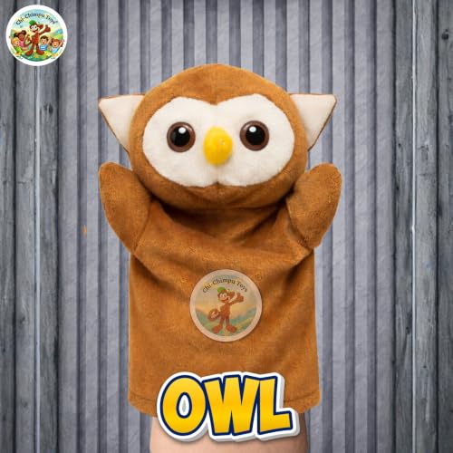 Image of Owl Hand Puppet for Kids | Soft Plush Animal Puppet | Storytelling, Role Play, Preschool Learning Toy | Interactive Educational Puppet for Boys & Girls