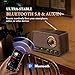 Audiocrazy Vintage Wooden AM FM Bluetooth Radio with 10 Watts Powerful Sound, Retro Bluetooth Speaker Radio with Softly Glowing Dial, Bass Control, Aux Input, Headphone Jack, for Home, Office, Kitchen