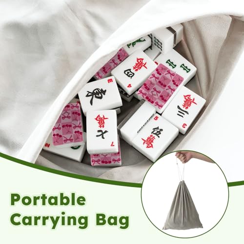 Set de Fichas American Mahjong 166 piezas acrílico con bolsa miniatura 5