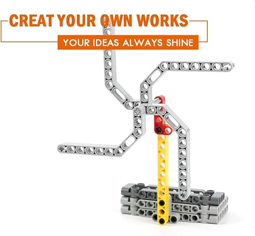 Miniatura 3 de 582pcs Piezas Técnicas y Piezas Vigas Ejes Conectores Juegos de Ladrillos, Compatible-con-Lego-Technic, Chasis Marco Liftarm y Pines Bloques de