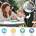 Nuby Easy Go 2-in-1 Backpack Booster Seat with 5-Point Safety Harness - Portable Travel Highchair - Holds Up to 55 lbs - 9+ Months - Gray