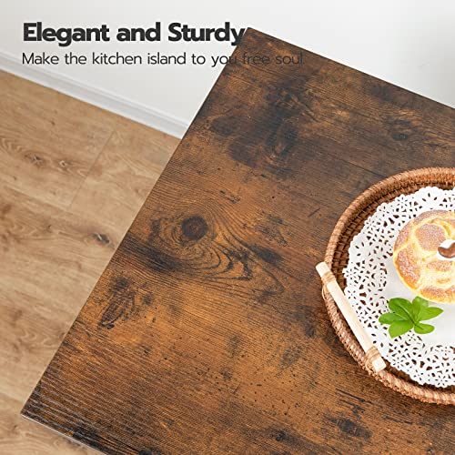 Hoobro Kitchen Island With Storage, Kitchen Island Table With Power Outlet, 3 Tier Coffee Station And Microwave Stand, For Home, Kitchen And Dining Room, Rustic Brown Bf021Zd01 #TOP6