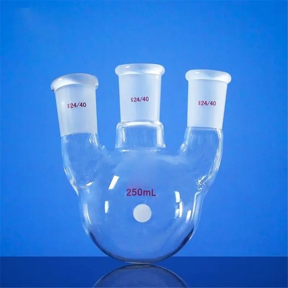 Sprzęt i materiały laboratoryjne LH-10 - Balon z okrągłym dnem prawym trzema szyjkami ze szkła borokrzemowego Pojemność 250 ml/500 ml/1000 ml