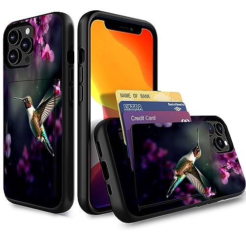 Étui iPhone 15 Pro Max colibri idéal pour voyager léger avec vos cartes bancaires