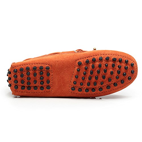 Image of ANUFER Women's Classic Suede Penny Loafers Comfort Handmade Slipper Moccasins