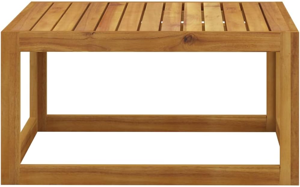 Coffee Table,Patio Coffee Tables for Outside,Porch Table,Backyard Furniture,Outdoor Dining,for Your Balcony, Porch, Lawn, Deck and Backyard, 26.7"x26.7"x11.4" Solid Acacia Wood